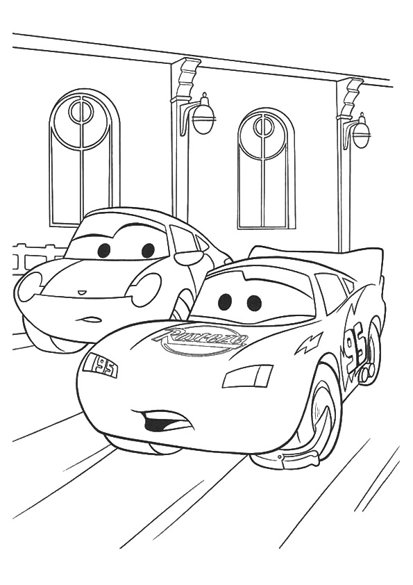 Plansa de colorat cu Cars pixar 65 196